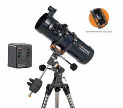 Celestron AstroMaster 114 EQ-MD Telescope with Motor Drive and Smartphone Adaptor