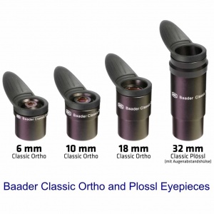 Baader Classic Ortho and Plossl 1.25'' Eyepieces