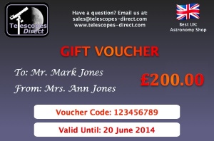 Telescopes Direct Gift Voucher Ł200