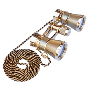 Carmen 3x25 mm Titanium and Gold Opera Glasses