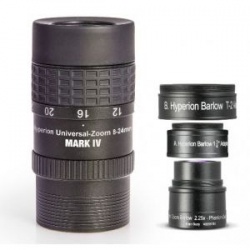 Baader MARK IV Hyperion Zoom 8-24 mm eyepiece & Hyperion Zoom Barlow lens 2.25x Bundle