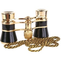 Carmen 3x25 mm Black and Gold Opera Glasses