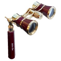 Iolanta 3x25 mm Opera Glasses Burgundy & Gold