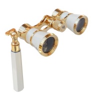 Iolanta 3x25 mm Opera Glasses White & Gold